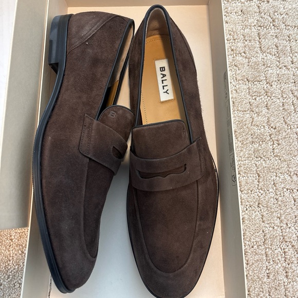 Bally Italian Windsor U Brown Suede Penny Loafers main image 4